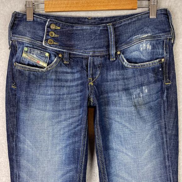 Diesel Womens 29x32 Cherock Slim Boot Cut Low Rise Jeans Distressed Y2K - Picture 2 of 13